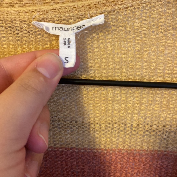 NEW Maurices color block open stitch duster - Picture 4 of 7